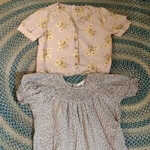 Share Madewell Sz M - 2 tops patterned floral gray pink
